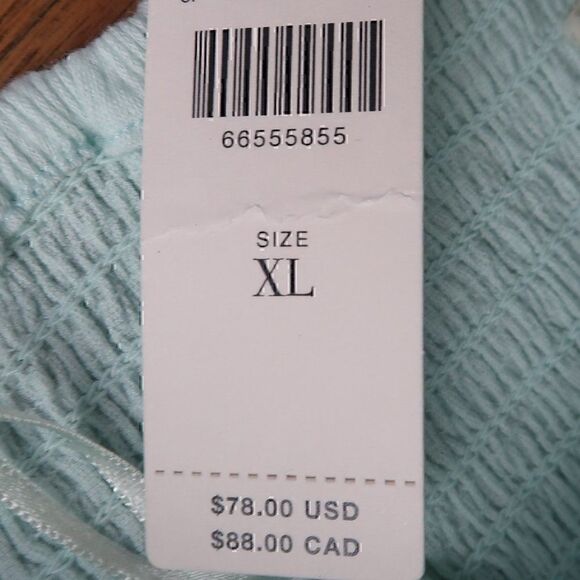 ANTHROPOLOGY PORRIDGE CLOTHING MINT GREEN STRAPLESS CROP TUBE TOP SIZE XL NWT - Picture 5 of 7